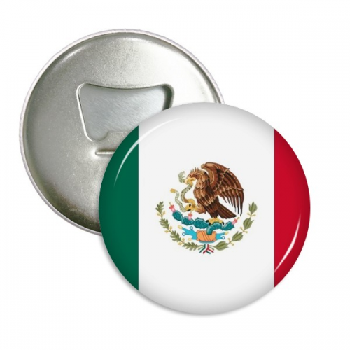 墨西哥国旗北美洲国家象征 圆形开瓶器冰箱贴厨房装饰瓶起子礼物3件