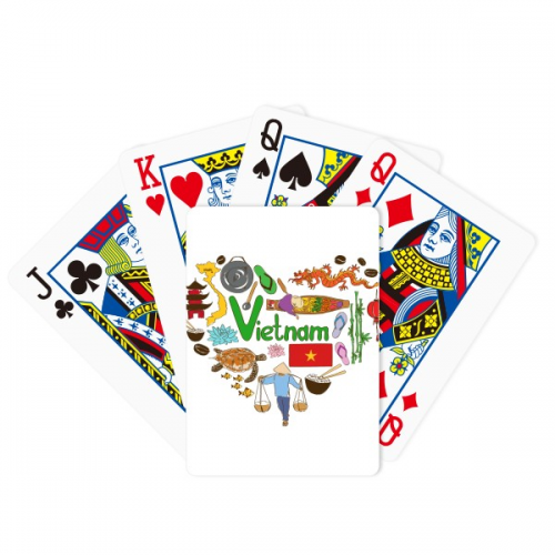 Vietnam Love Heart Landscap National Flag Poker Playing Magic Card Fun Board Game