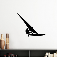 运动员帆船冲浪运动 墙贴纸剪影背景墙家居卧室房间装饰画可移除贴画