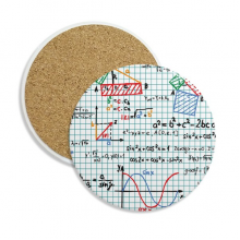 trigonometric function mathematical formulas coaster cup mug tabletop protection absorbent st
