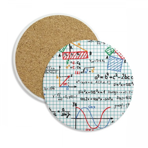 trigonometric function mathematical formulas coaster cup mug tabletop protection absorbent st
