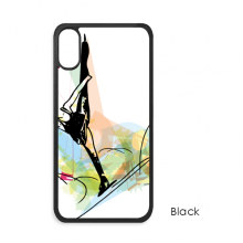运动滑冰女运动员水彩 iPhone X 手机壳手机保护套礼物
