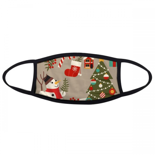 圣诞节雪人礼物图案 防冻防风防尘口罩时尚面罩
