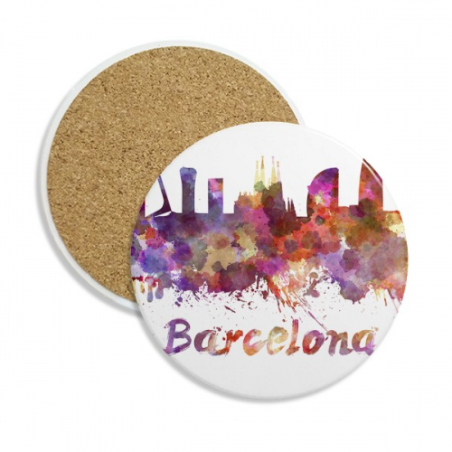 barcelona spain city watercolor coaster cup mug tabletop protection absorbent st barcelona spain city watercolor coaster cup mug tabletop protection absorbent st