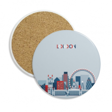 伦敦大桥英国伦敦眼 圆形杯垫水杯隔热垫2片装礼品礼物