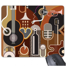 吉他音乐插画蓝色图案 游戏办公防滑橡胶鼠标垫礼物