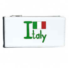 Italy National Flag Green Pattern Multi-Card Faux Leather Rectangle Wallet Card Purse Italy National Flag Green Pattern Multi-Card Faux Leather Rectangle Wallet Card Purse