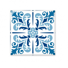 blue morocco decorative flower ilustration cerac tile glossy decal ged brick adorn st
