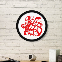 Dog Paper Cutting Chinese New Year Decoration Frame Art Exhibition Painting Home Wall Decor