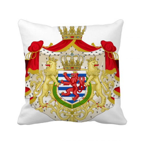 Luxembourg National Emblem Country Symbol Throw Pillow Sleeping Sofa Cushion Cover