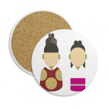 korea traditional prince and princess coaster cup mug tabletop protection absorbent st korea traditional prince and princess coaster cup mug tabletop protection absorbent st