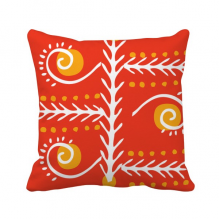 Orange Line Mexico Totems Ancient Civilization Throw Pillow Sleeping Sofa Cushion Cover