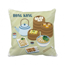 香港中式酒家点心 方形抱枕靠枕沙发靠垫双面含芯礼物