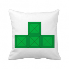 Classic Games  Green Block Throw Pillow Sleeping Sofa Cushion Cover