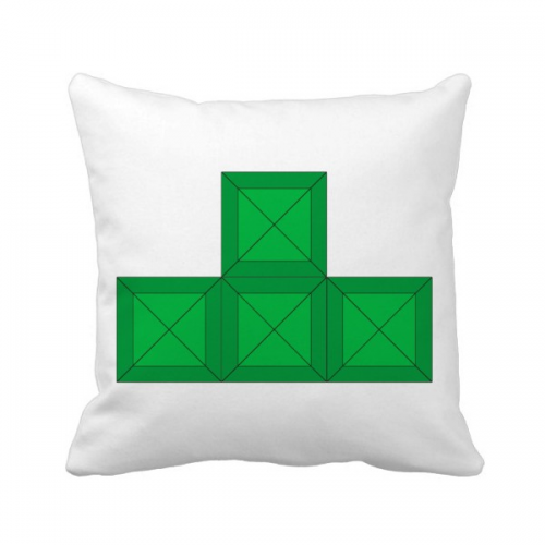Classic Games  Green Block Throw Pillow Sleeping Sofa Cushion Cover