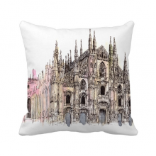 Milan Cathedral in Milan Italy Throw Pillow Sleeping Sofa Cushion Cover