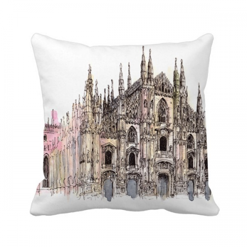 Milan Cathedral in Milan Italy Throw Pillow Sleeping Sofa Cushion Cover