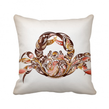 图案设计螃蟹海洋生物 方形抱枕靠枕沙发靠垫双面含芯礼物