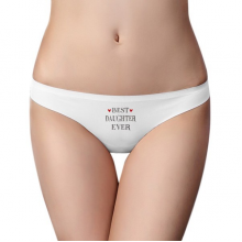 best daughter ever quote heart brief women g-st underwear t-back breathable cool soft panty