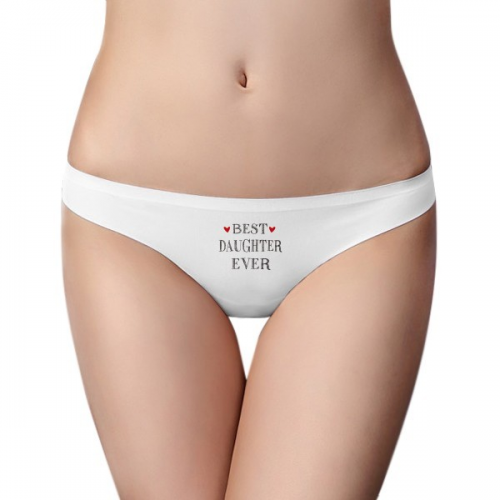 best daughter ever quote heart brief women g-st underwear t-back breathable cool soft panty