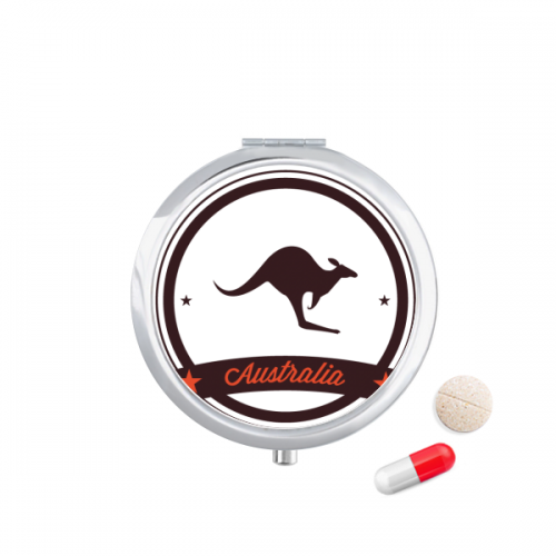 australia flavor emblem illustration pill case pocket medicine stobox container dispenser
