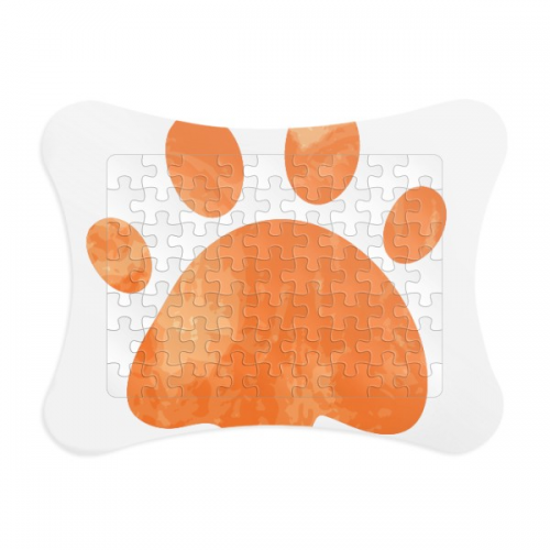 orange print cat footprint animal puzzle frame picture decoration jigsaw game ornament orange print cat footprint animal puzzle frame picture decoration jigsaw game ornament
