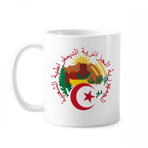 Algiers Algeria National Emblem Mug Pottery Cerac Coffee Porcelain Cup Tableware Algiers Algeria National Emblem Mug Pottery Cerac Coffee Porcelain Cup Tableware