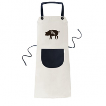 Pig Black And White Animal Apron Adjustable Bib Cotton Linen BBQ Kitchen Pocket Pinafore Pig Black And White Animal Apron Adjustable Bib Cotton Linen BBQ Kitchen Pocket Pinafore