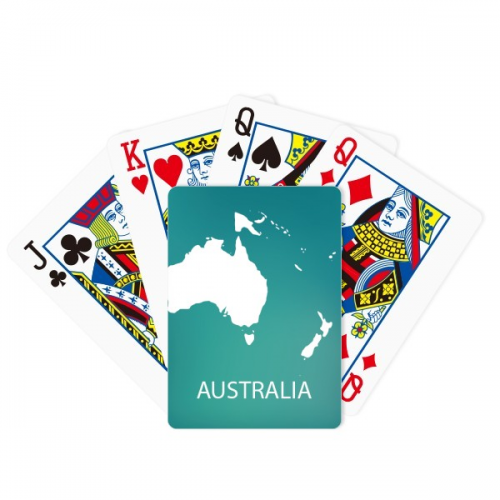Australia Oceania Continent Outline Map Poker Playing Magic Card Fun Board Game