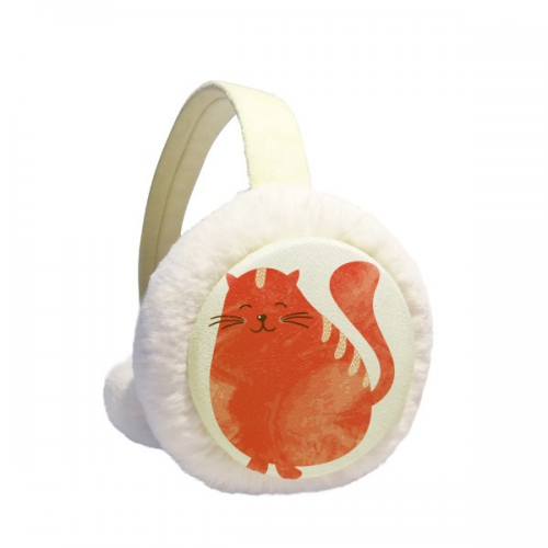 Orange Sling Fat Cat Animal Watercolor Winter Ear Warmer Cable Knit Furry Fleece Earmuff Outdoor Orange Sling Fat Cat Animal Watercolor Winter Ear Warmer Cable Knit Furry Fleece Earmuff Outdoor