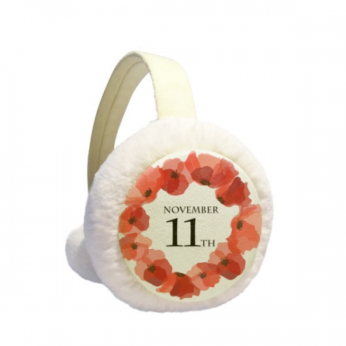 水彩虞美人红花环英国国殇纪念日 冬季可折叠保暖耳套耳罩护耳挂耳包礼物 水彩虞美人红花环英国国殇纪念日 冬季可折叠保暖耳套耳罩护耳挂耳包礼物