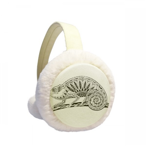 Long Tail Lizard Animal Portrait Sketch Winter Ear Warmer Cable Knit Furry Fleece Earmuff Outdoor Long Tail Lizard Animal Portrait Sketch Winter Ear Warmer Cable Knit Furry Fleece Earmuff Outdoor