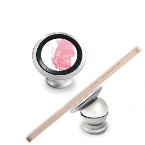 荷花老鼠花卉植物动物 车载磁力手机支架懒人磁吸架礼品