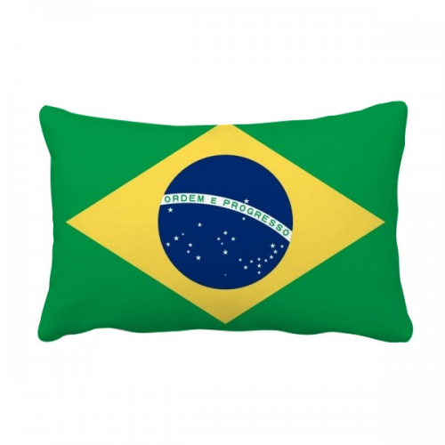 巴西国旗南美洲国家象征符号图案 抱枕靠枕腰枕沙发靠垫双面含芯礼物
