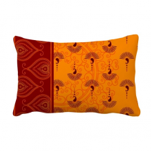 Printing Repeat Cloth Orange Colorful Art Throw Pillow Lumbar Insert Cushion Cover Home Decoration