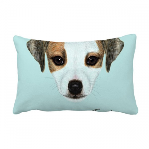 Jack Russell Terrier Dog Pet Animal Throw Pillow Lumbar Insert Cushion Cover Home Decoration
