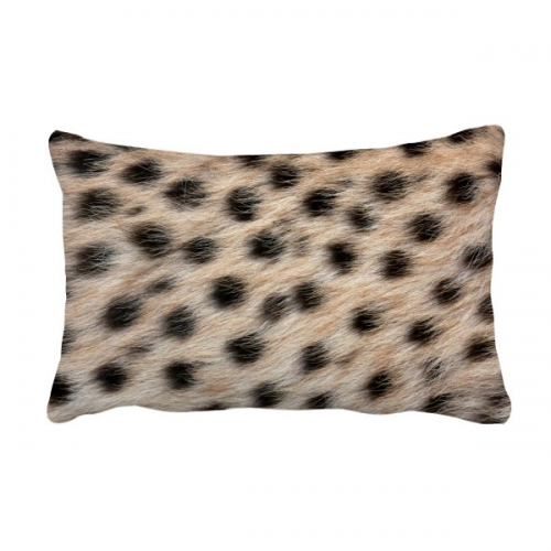 Leopard Feather  Design Throw Pillow Lumbar Insert Cushion Cover Home Decoration