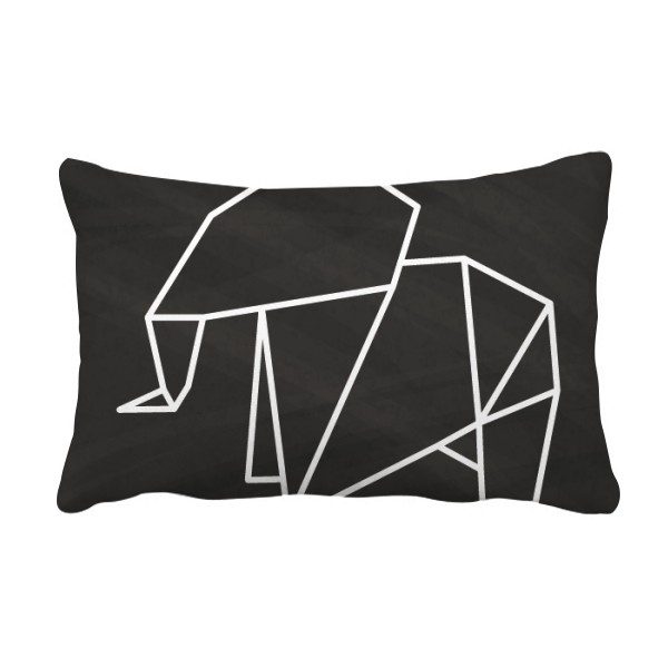 抽象大象几何折纸图形 抱枕靠枕腰枕沙发靠垫双面含芯礼物