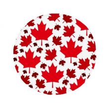 加拿大风情加拿大枫叶枫叶旗 圆形地垫防滑地毯卧室宠物法兰绒垫60/50cm礼物