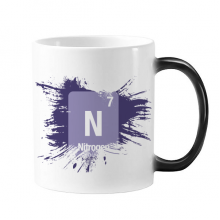 N Nitrogen Checal Element Science Changing Color Mug Cup Morphing Heat Sensitive   With Handles 350 ml