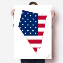 nevada amemap stars tripes flag shape sticker decoration poster playbill wallpaper window decal
