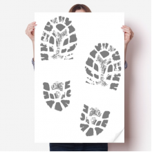 黑白鞋印时尚现代风格海报 海报贴纸80x55cm墙贴纸卧室家居装饰