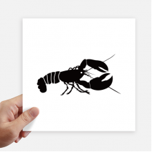 Shrimp Marine Life Black Illustration Sticker Tags Wall Picture Laptop Decal Self adhesive