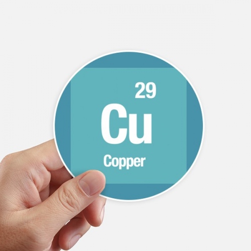 铜化学元素周期表 圆形贴纸10cm摩托电脑贴画旅行箱装饰8片 铜化学元素周期表 圆形贴纸10cm摩托电脑贴画旅行箱装饰8片