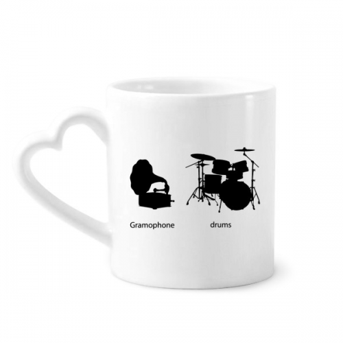 Song Music Drum Kit Energy Pattern Mug Coffee Cerac Drinkware Glass Heart Cup