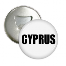 Cyprus Country Name Black Round Bottle Opener Refrigerator Magnet Badge Button 3pcs 