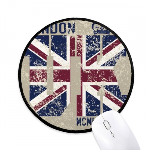 London King UK the Union Jack Flag Mouse Pad Desktop Office Round Mat for Computer