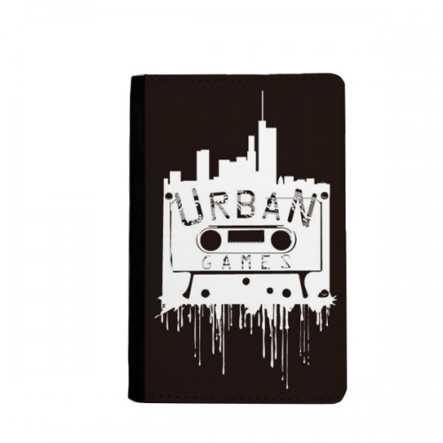 Street Landmark Outline Pattern Graffiti Passport Holder Notecase Burse Wallet Cover Card Purse