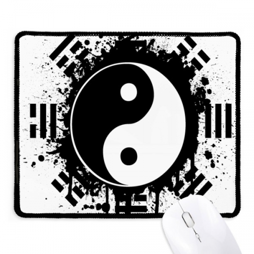 Eight Diagrams Taiji Yin-yang China Pattern Mousepad Stitched Edge Mat Rubber Gang Pad