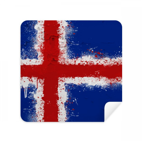 Iceland  Flag Pattern Glasses Cloth Screen Cleaner Suede Fabric 2 Pack